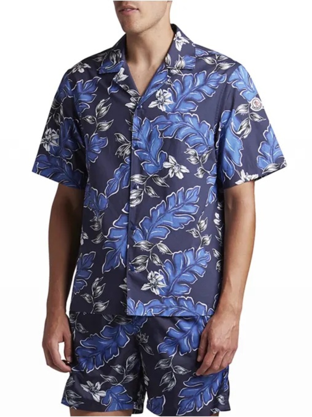 ⭐️ Moncler AUTHENTIC Men's Floral-Print Camp Shirt XL